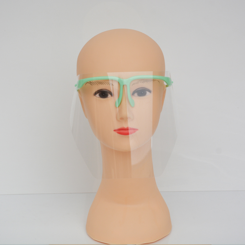 Sciath Aghaidh Faceshield Trédhearcach Cosanta Sábháilteachta Indiúscartha Sábháilte le Gloiní