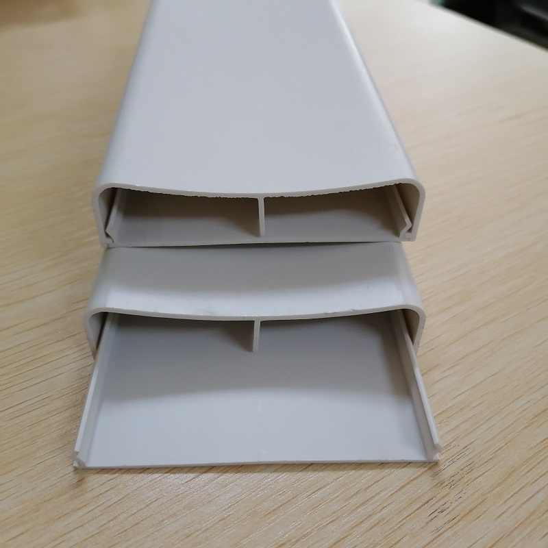 Hider corda PVC Cainéal Bainistíochta Cábla Dual Cainéal Rásbhealach Concealer Cábla PVC