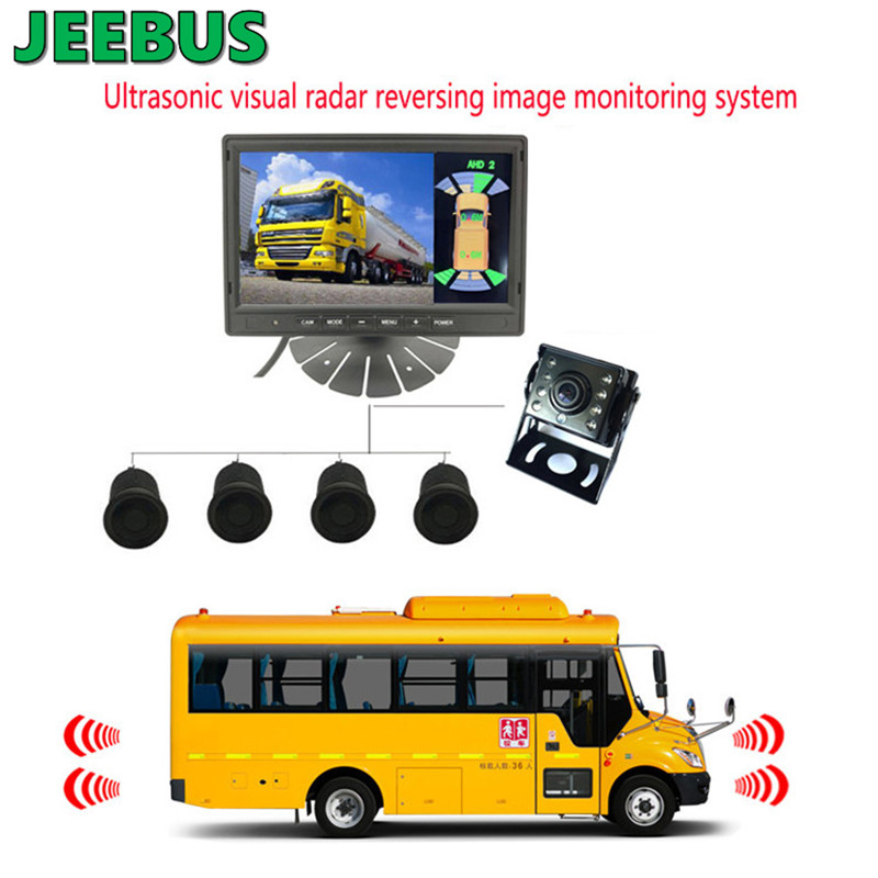 Córas Monatóireachta Braiteoir Páirceála Radharc Digiteach Ultrasonach do Bhus Truck