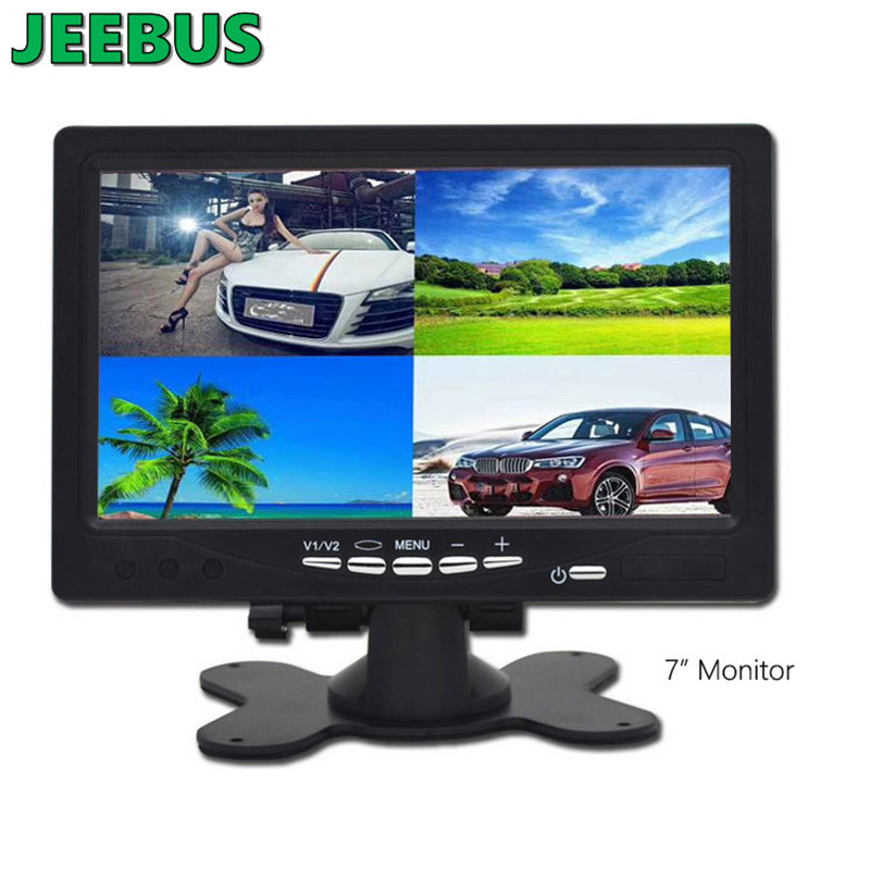Córas Monatóireachta DVR Quad Wired 7inch Wired le Ceamara le haghaidh Trucail