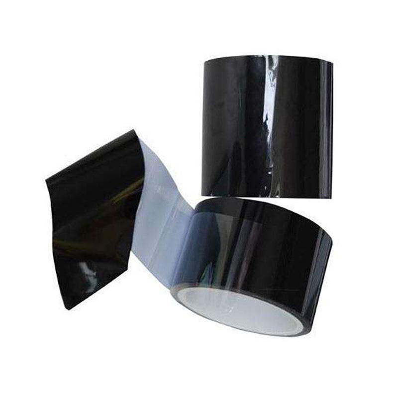Téip scáthú resistant teocht ard a sholáthar, téip brataithe dhá thaobh PET dubh agus bán, téip dhá thaobh do tháirgí leictreonacha