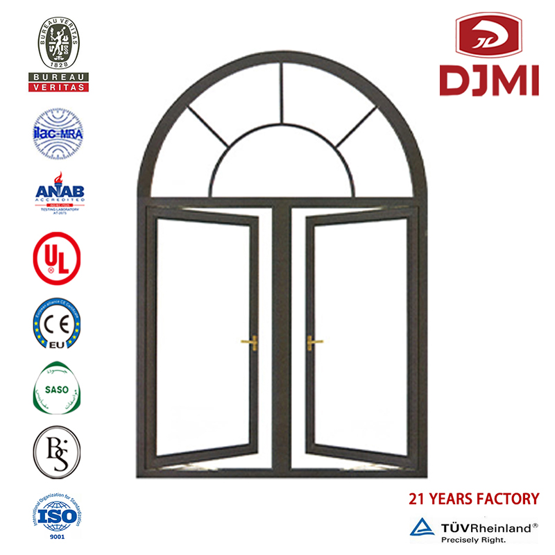 Sound Insulation Window China Manufactor Brand New Blind Inside Double Glass Aluminum Profile Swing Windows Veranda Window Hot Müügil Wooden Arch Aluminum Windows Sale Casement with Grill Disain for Australia Burglar Proof Window