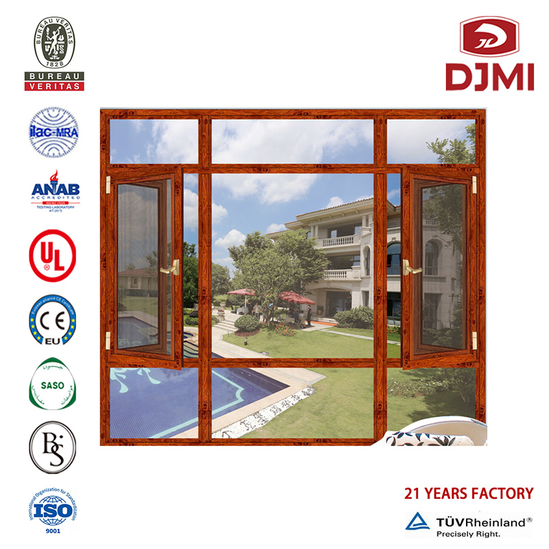 Dearadh Nua Stíl na Fraince Dall Taobh istigh d’Uisce Gloine Dúbailte agus Fuinneog Inslithe Fuaime Monaróir na Síne Branda Dall Nua Taobh istigh Próifíl Alúmanam Gloine Dúbailte Swing Fuinneog Windows Veranda