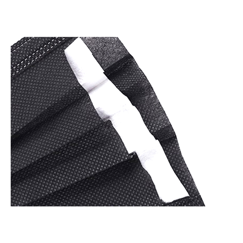 3-kihiline mask, ühekordne mittemeditsiiniline mask, HD-01Black-2must