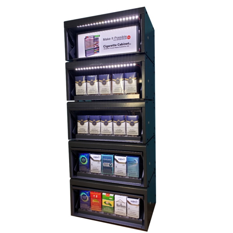 TMJ702 Locking Cabinet Shopper Drug Mart Jaemüüja Jaemüüja Sigarettide Display Rack