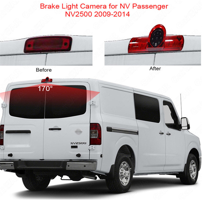 Auto HD Night Vision Parking Reverse Backup Car Video Brake Light Camera for Nissan Reisija NV 1500 2500 3500 Cargo Van 2009-2016