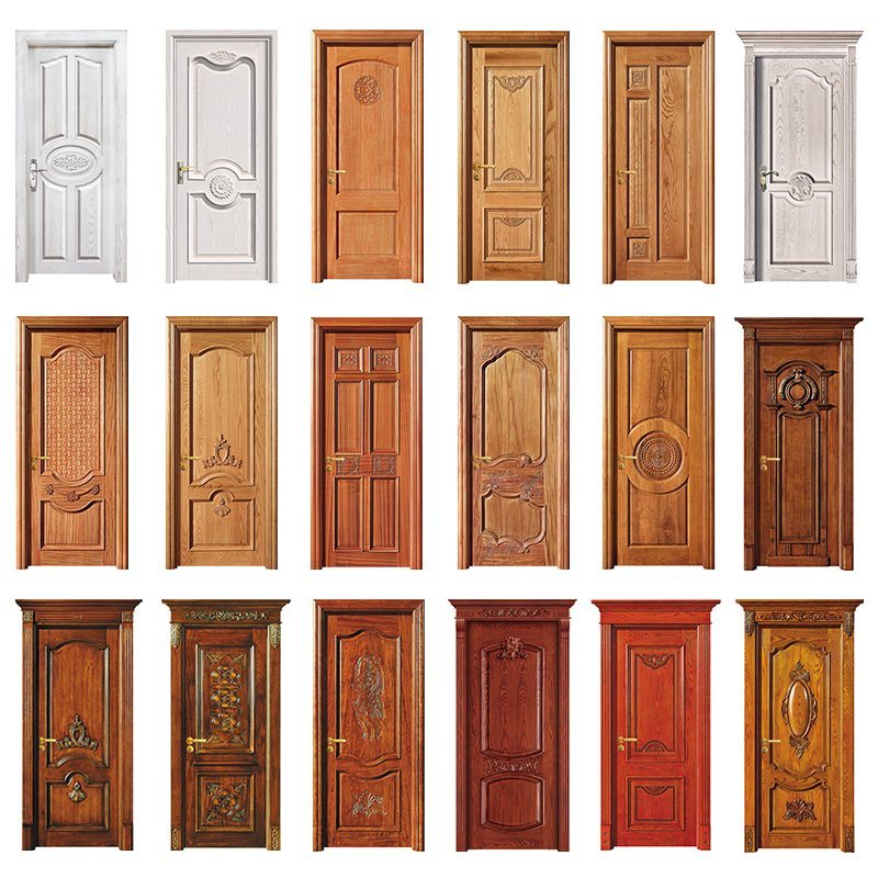 Odavad dekoratiivsed Plywood Wood Doors Dubai Teak Wood Hind Indias Kohandatud Sliding Track Teak Doors Polish Color Wood Artistic Door Design New Seadistused Lihtne puidukirje Kaasaegne Tahke Välisuks