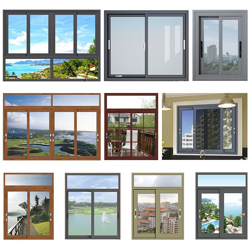 Värvilised Windows Sliding Aluminium Glass Doors New Design Saksa Hardware Window Double Glass Sliding Doors and Doors Brand New Aluminum Window Fiber Glass Mesh Sliding Door with Screen Aluminium Windows