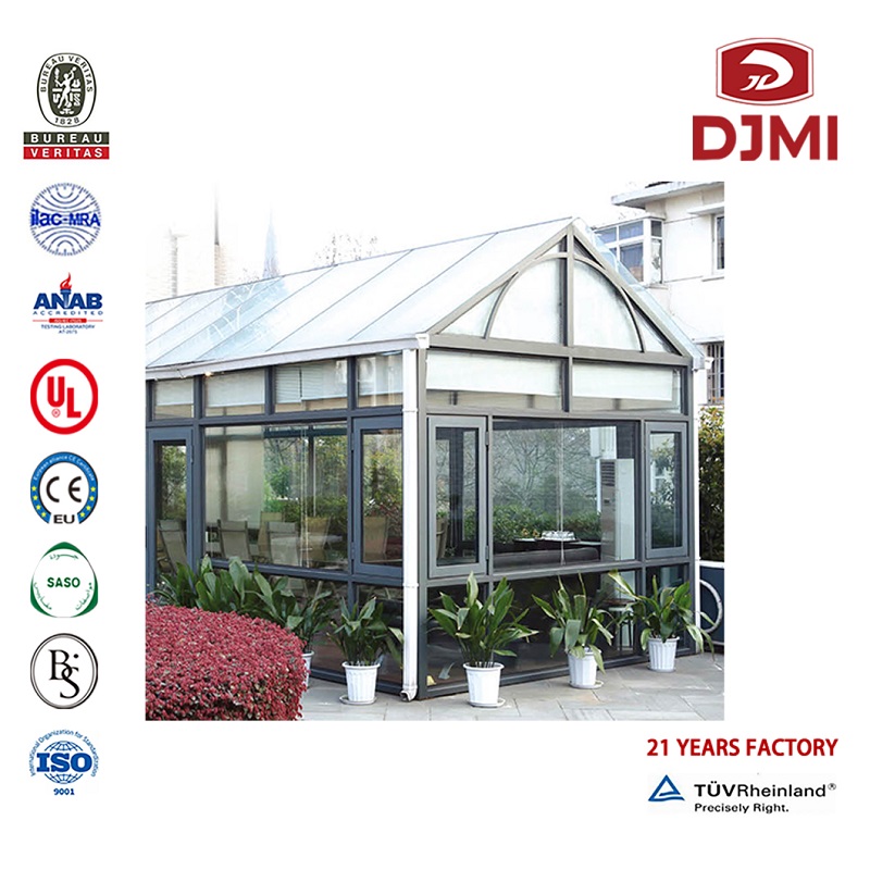 Disain Alumiinium Conservatoorium Glass Sunroom Multictional Aluminium Winter Winter Garden Balcony Tee House Glass Sun Room Professional Veranda Sunroom House Shanghai Factory Best Seller New Disain Aluminum Glass Sun Room