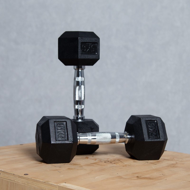 Giomnáisiam Hex Dumbbells Rubair Meáchain Soladacha Suiteáilte Socraigh Meáchan Heicseagánach Hexa Dumbbell