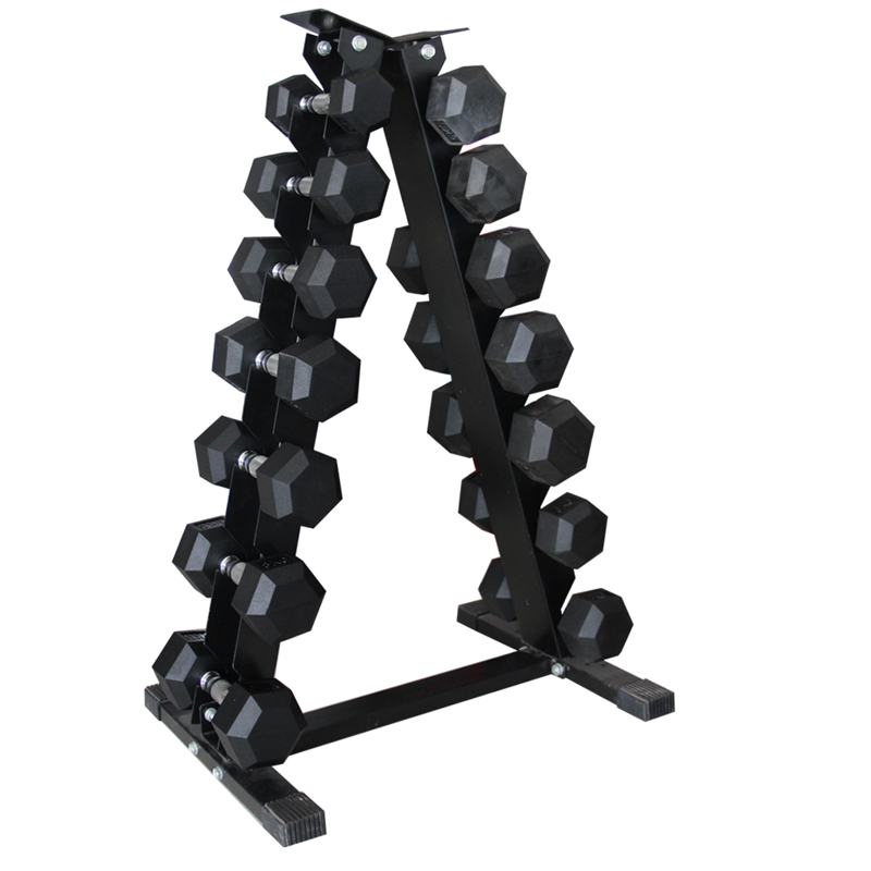 Giomnáisiam Hex Dumbbells Rubair Meáchain Soladacha Suiteáilte Socraigh Meáchan Heicseagánach Hexa Dumbbell