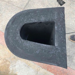 Poolümmargune kujuga Defensa Marina doki kummist poripuhuri anum ristkülikukujulise poritiiva kaitserauaga