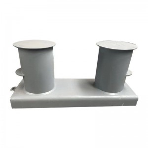 Mereristi poleeritud pronksist kaunistus ühe/kahe ristbitt bollards