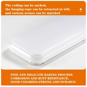 4FT LED Commercial Wraparound Shop Light Fixture 60W Low Bay Linear Flushmount Office Ceiling [4 latern 32W Fluorestsent ekvivalent] 5000K Daylight White ETL Listed