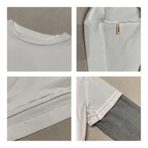 Lahtine konstruktsioon Minimalistlik ümmargune krae stiil Täpne varrukastiil Juhuslik ühtlase värvi puuvill ja linane ülisuur kohandatud 12700 kampsunid