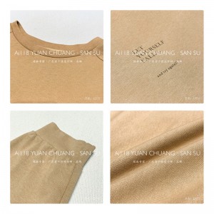 Lahtine kujundus Minimalistlik ümmarguse krae stiil Tähistatud varre stiil Juhuslik ühtlase värvi puuvill ja linane ülisuur kohandatud kohandatud 12711 kampsunid