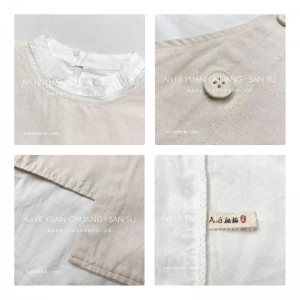 Lahtine kujundus Minimalistlik stiilne, lihtne, ühtlase värvusega, kontrollitud ülisuure tolliga 19505 ümmargune krae särk + ristlõige