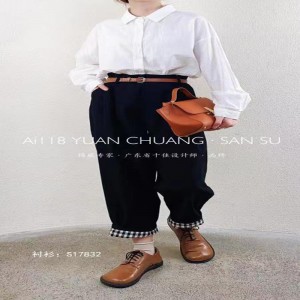 Lahtine kujundus Minimalistlik stiilne, tavaline, ühtlase värvusega, kontrollitud ülisuure kohandatud 17832 lõdva särgiga