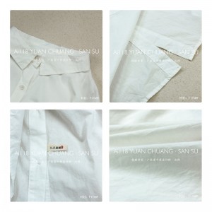 Lahtine kujundus Minimalistlik stiilne Juhuslik ühtlase värvi triibuline Ülekaaluline kohandatud 17689 Lahtine särk