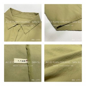 Lahtine kujundus Minimalistlik stiilne Juhuslik ühtlase värvi triibuline Ülekaaluline kohandatud 17711 Lahtine särk