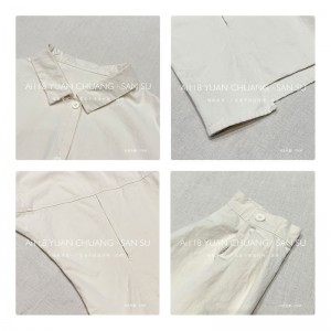 Lahtine kujundus Minimalistlik stiilne Juhuslik ühtlase värvi triibuline Ülekaaluline kohandatud 17839 Lahtine särk