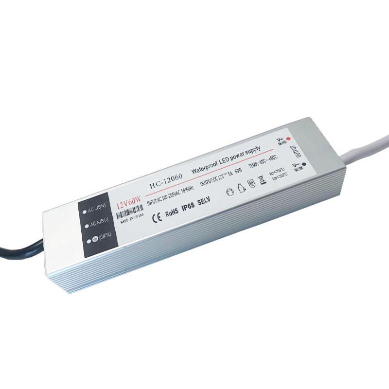 60W 12V Püsisurve juhitud valguskindel veekindel LED toiteallikas ip68 veekindel võimsus