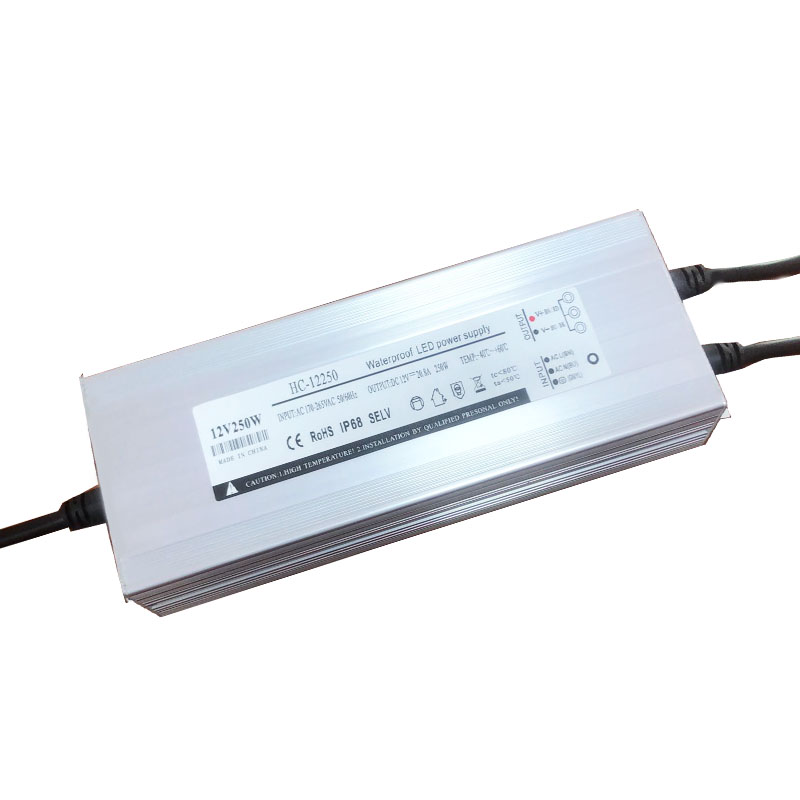 250W-12v-20.83A LED veinikapi lampide toiteallika lüliti Joontulelaterna seadmete sisend 100-245VAC