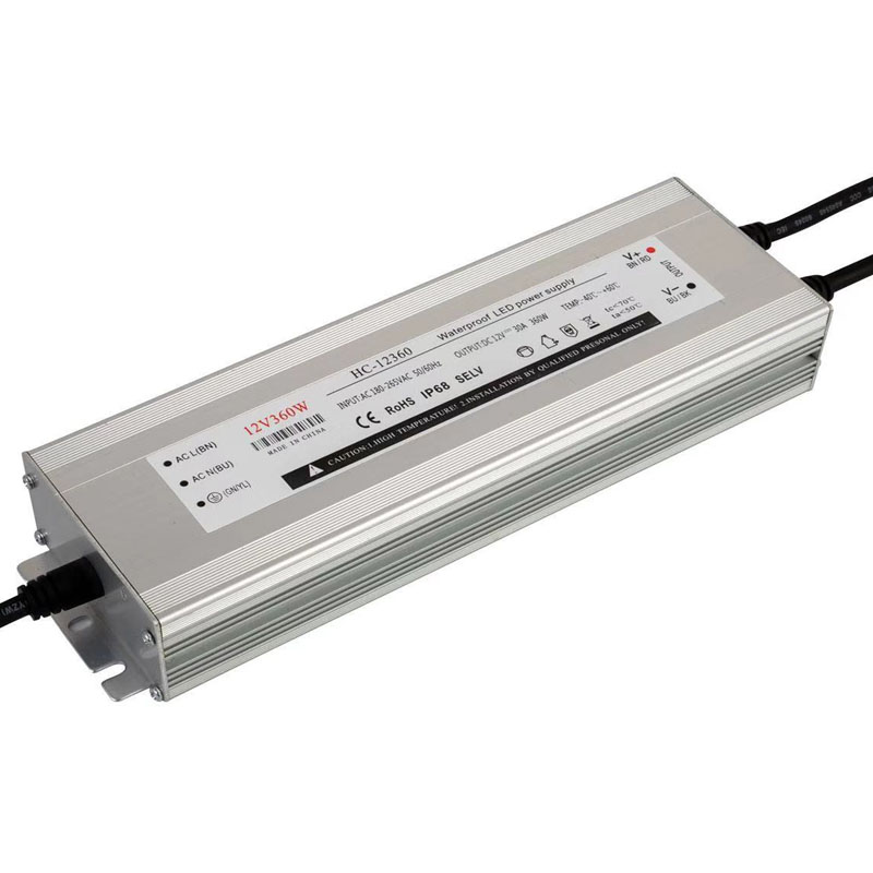 30A 12V 360W konstantne pinge, veekindel juhitud sukelduja alumiinium