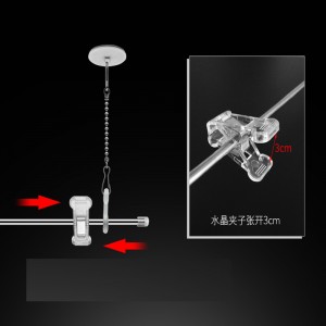 TMJ PP-537 Pop Poster Banner Sign Hanger Konksu Strip Väljapressitud Clip Pole Banner Snap Rail Reklaamindus Flag