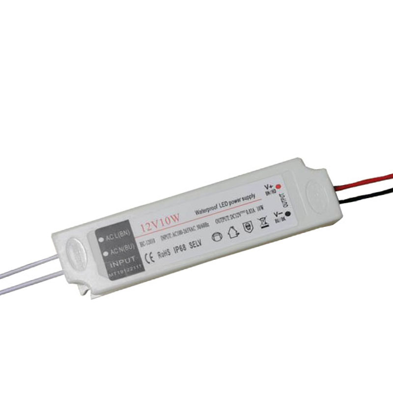 6W-12V Hallid mustad alumiiniumkestad LED intelligentsed mööbli toiteallikad IP68 Puhastusmasin