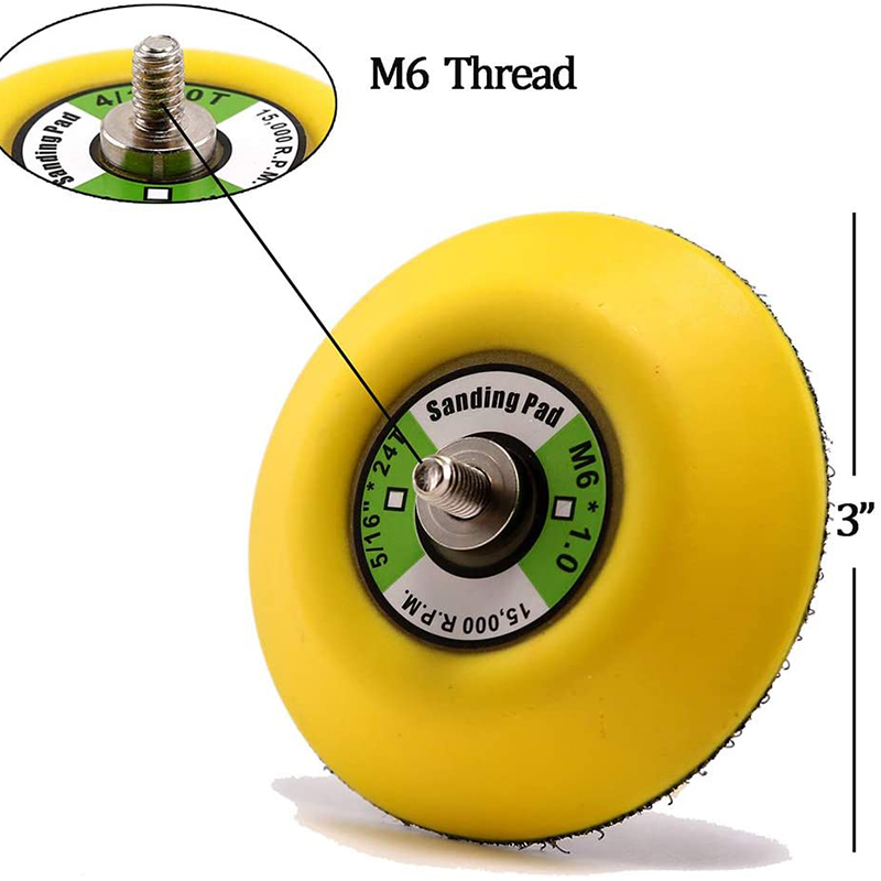 3 Inch Professional 12000RPM Kahetoimeline Juhuslik orbitaalne liivapadi sileda pinnaga poleerimise ja lihvimise tööriist