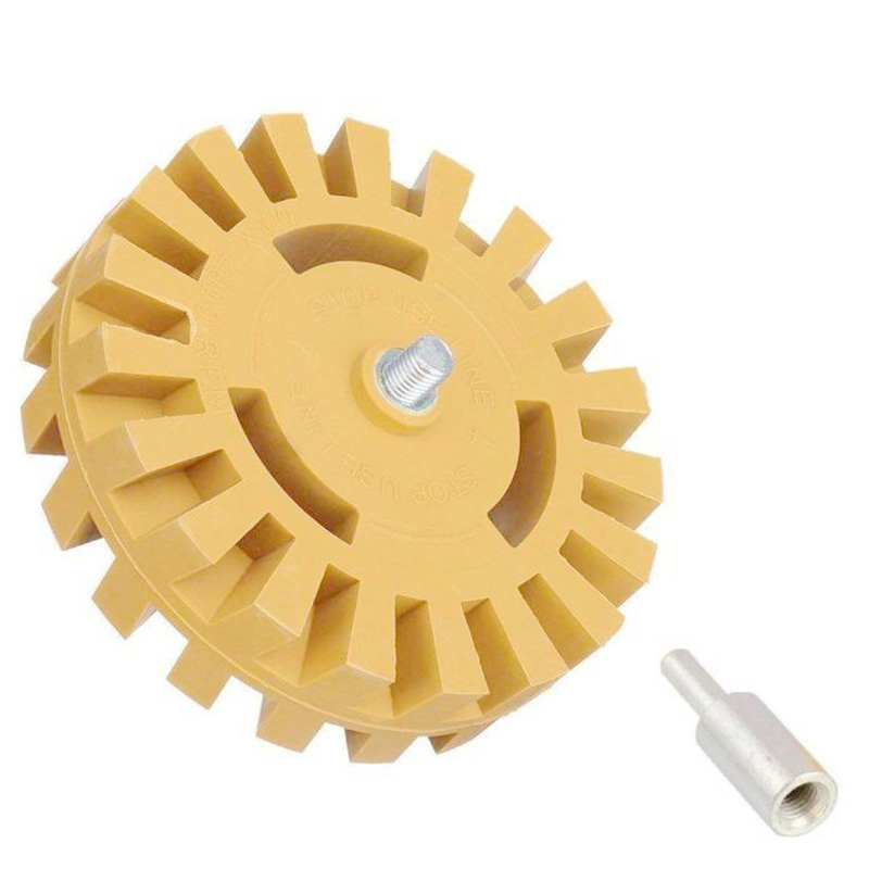 4 Inch Rubber Eraser Wheel Whizzy Wheel Vinyl dekal remover drill
