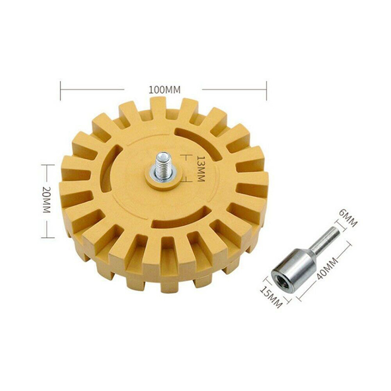 Factory Price Rubber Eraser Wheel koos drill adapteriga Kit Decal Pintriip Kleepuja eemaldaja