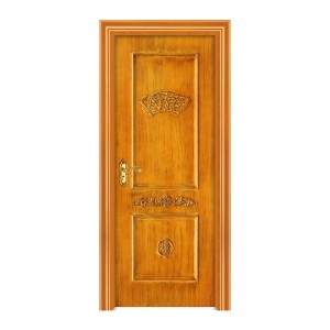 2021 An tSín doras adhmaid simplí wpc doras taobh amuigh péinteáilte doras le haghaidh tráchtála saor