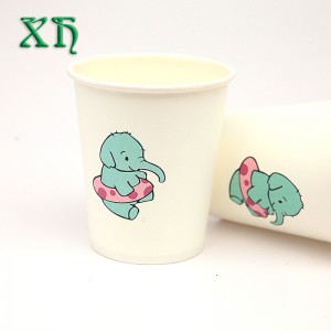 Cupáin pháipéir in-bhithmhillte 5oz cupán páipéir le haghaidh uisce