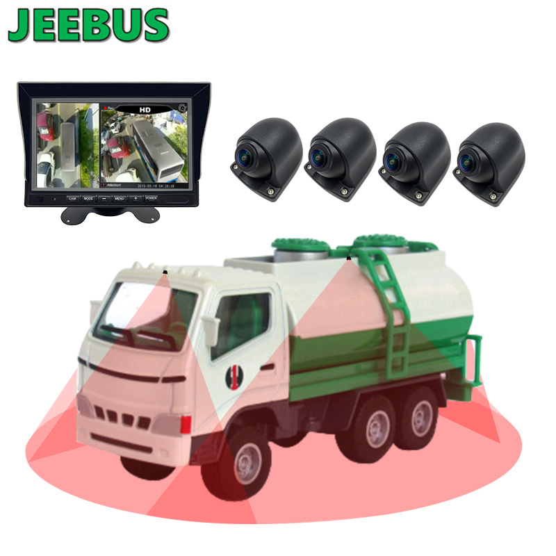 Supper HD 3D Car 360 Céim Timpeall Córas Monatóireachta Amharc Éan 4 * 180 Ceamara Céime le haghaidh Cúnaimh Slándála Tiomána Truck