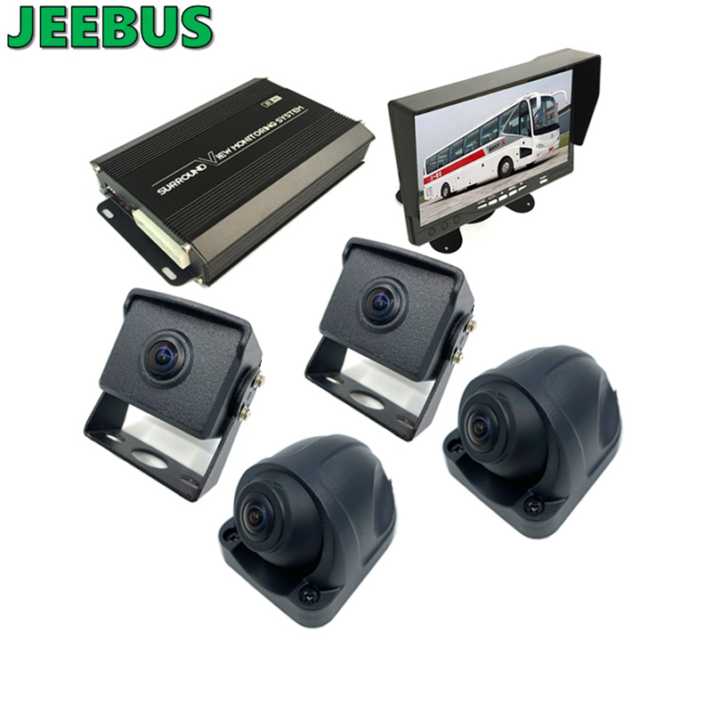 Supper HD 3D Car 360 Céim Timpeall Córas Monatóireachta Amharc Éan 4 * 180 Ceamara Céime le haghaidh Cúnaimh Slándála Tiomána Truck