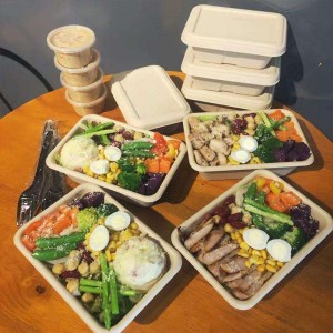 Coimeádáin phacáistithe bia in-bhithmhillte dronuilleogacha atá neamhdhíobhálach don chomhshaol coimeádán bia indiúscartha cornstarch