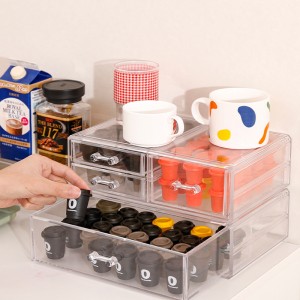 TMJ PP-586 ODM Tabel läbipaistev akrüülne nespresso kohvikapsli korpuse korpuse kuvar