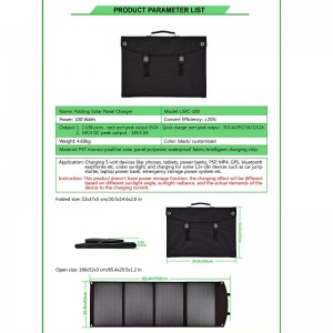 100W Päikese voltimiskott