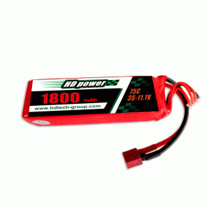 HD POWER 1800mAh 75C 3S 11.1V rasvapatarei