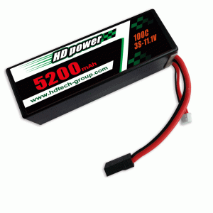 HD 5200mAh 100C 3S 11.1V Ceallraí gluaisteán RC cás crua