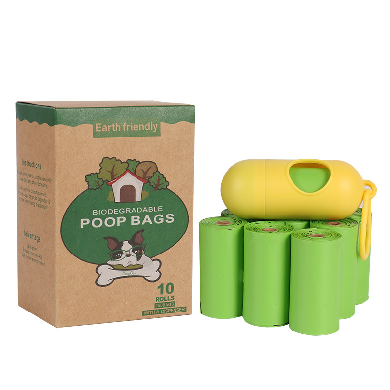 Kogu müügikomponent Ühekordselt kasutatav lemmiklooma kakakott Eco Friendly Dog Poop Bags maisitärklis Biolagundatavad kotid