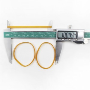 Déantúsóirí bandaí rubair leathnaithe saincheaptha buí trédhearcacht ard cruas elasticity bandaí rubair talmhaíochta