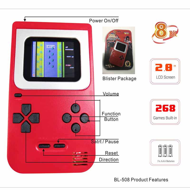 8Bit BL-508 2 LCD pihuarvuti mäng