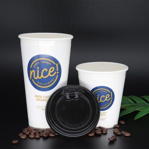 12 \\/ 16oz Insliú muinchille dúbailte Páipéar Cupa Éicea-Chairdiúil Cupáin Te agus Fuar