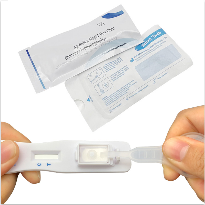 Tástáil Mear V-CHEK ™ 2019-nCoV Ag Saliva (Immunochromatography)