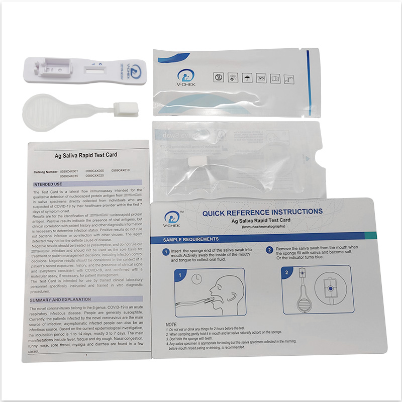 V-CHEK ™ 2019-nCoV Ag Cárta Tástála Mear Gan Nasopharyngealswab