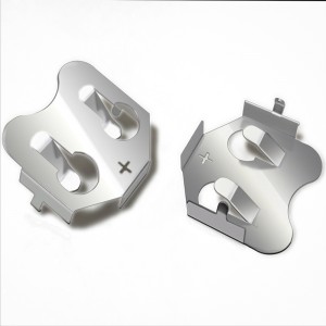 Ceallraí Plátanicile Cré-umha Miotal CR2032 Déan teagmháil le 2032 Sealbhóir Ceallraí chuig PCB