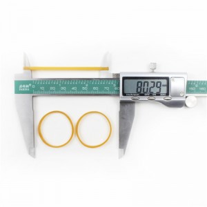 Monaróir mórdhíola rubarnádúrtha buí trédhearcach ard leaisteachas agus cruas, banda rubair talmhaíochta ceangailteach gliomach